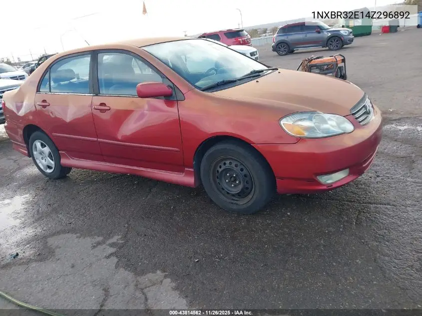 1NXBR32E14Z296892 2004 Toyota Corolla S