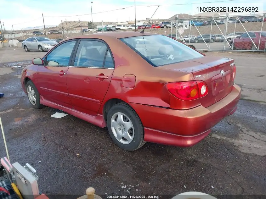 1NXBR32E14Z296892 2004 Toyota Corolla S