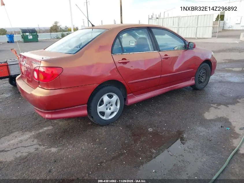 1NXBR32E14Z296892 2004 Toyota Corolla S