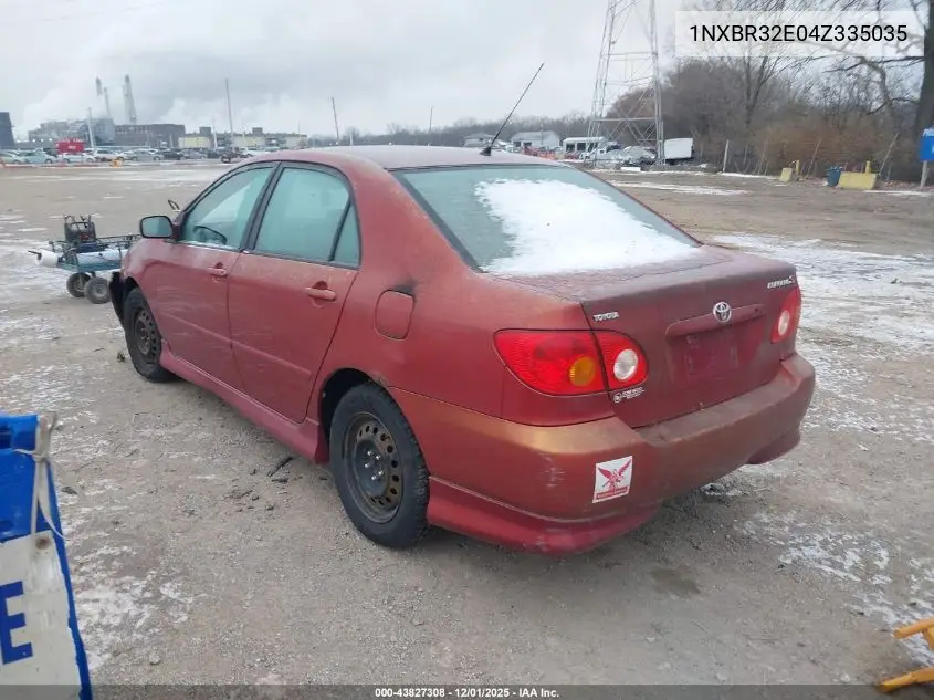1NXBR32E04Z335035 2004 Toyota Corolla S