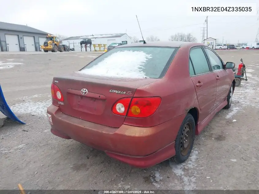 1NXBR32E04Z335035 2004 Toyota Corolla S
