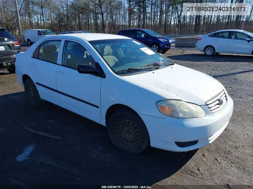 2T1BR32E24C316973 2004 Toyota Corolla Ce