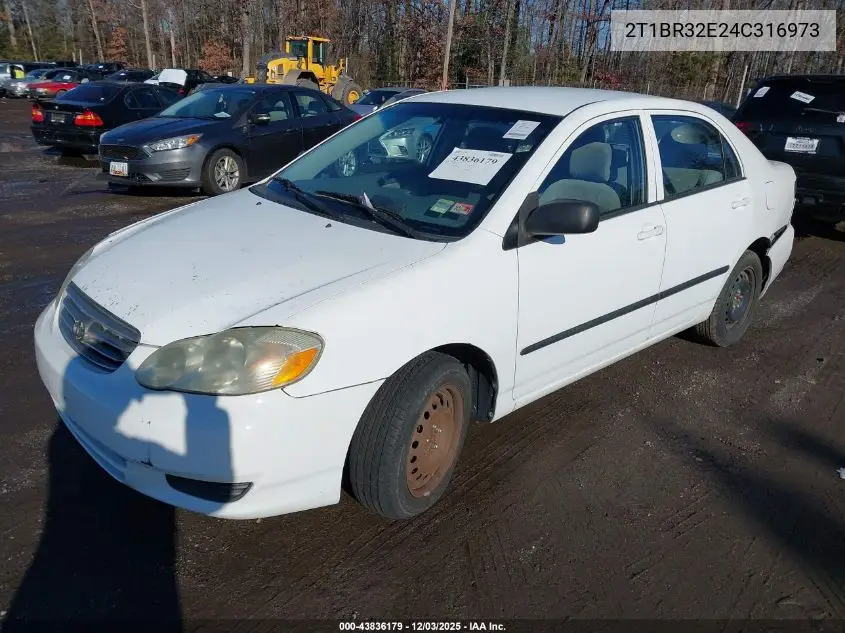 2T1BR32E24C316973 2004 Toyota Corolla Ce