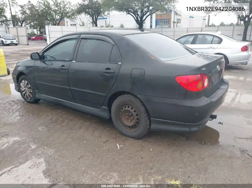 1NXBR32E94Z204086 2004 Toyota Corolla S