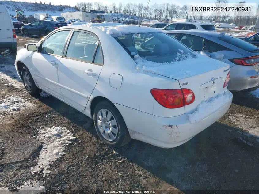 1NXBR32E24Z240931 2004 Toyota Corolla Le