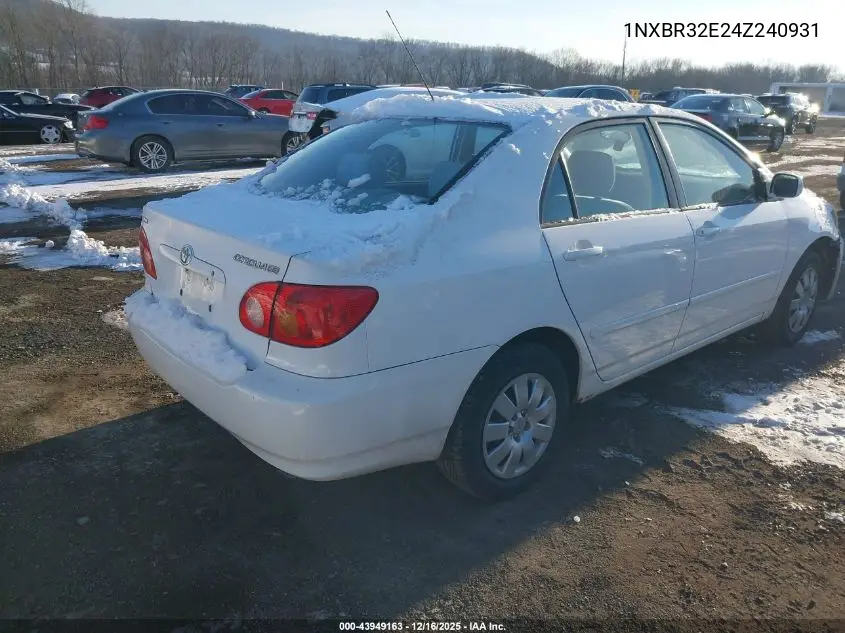 1NXBR32E24Z240931 2004 Toyota Corolla Le