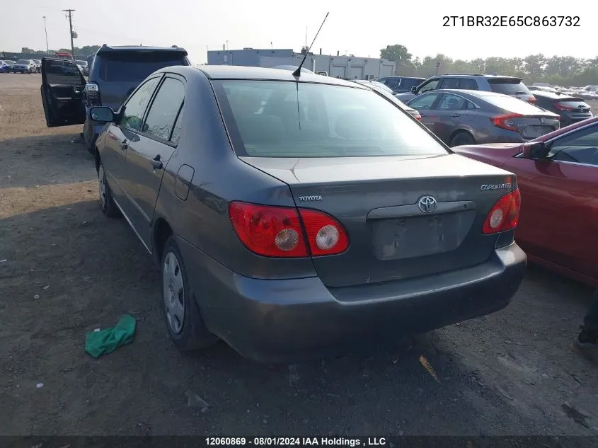 2005 Toyota Corolla Ce/Le/S VIN: 2T1BR32E65C863732 Lot: 12060869