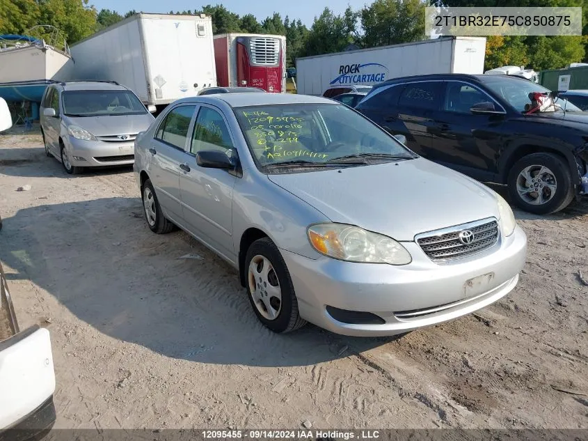 2005 Toyota Corolla Ce VIN: 2T1BR32E75C850875 Lot: 12095455