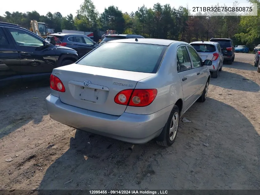 2005 Toyota Corolla Ce VIN: 2T1BR32E75C850875 Lot: 12095455