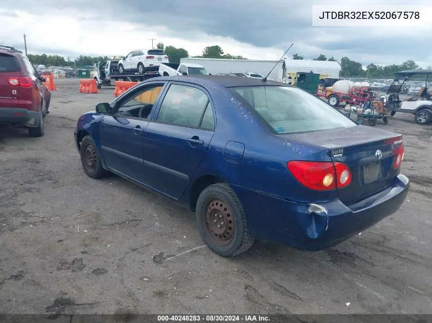 2005 Toyota Corolla Ce VIN: JTDBR32EX52067578 Lot: 40248283