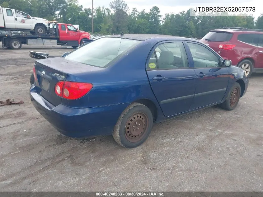 2005 Toyota Corolla Ce VIN: JTDBR32EX52067578 Lot: 40248283