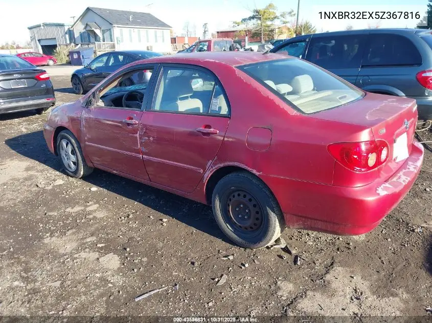 1NXBR32EX5Z367816 2005 Toyota Corolla Le