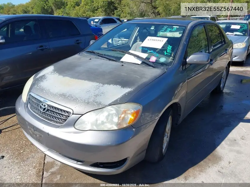1NXBR32E55Z567440 2005 Toyota Corolla Le