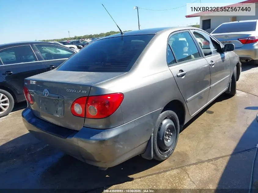 1NXBR32E55Z567440 2005 Toyota Corolla Le