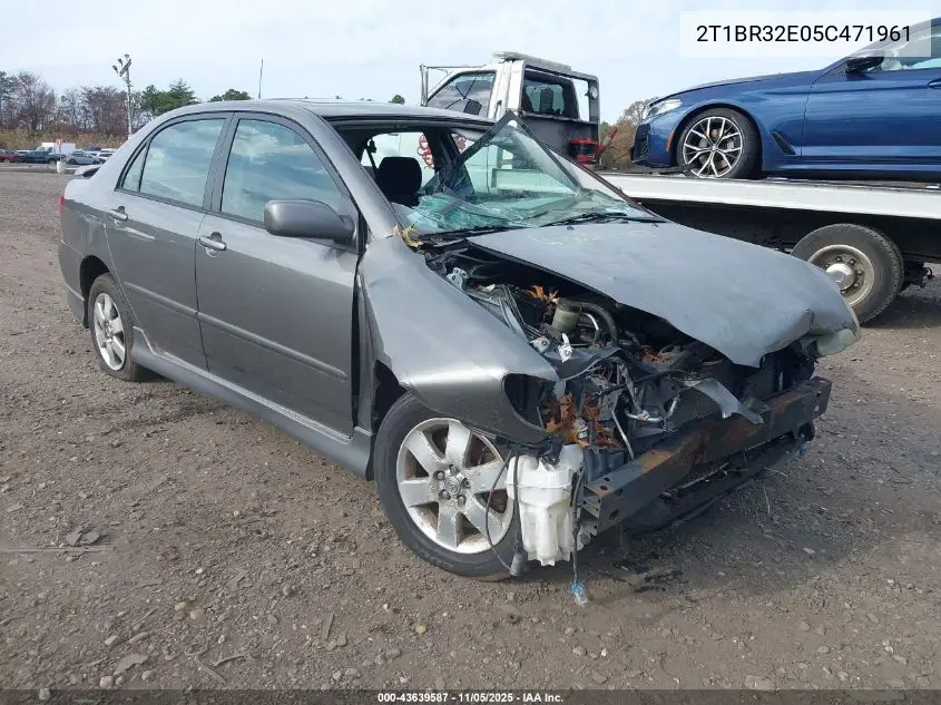 2T1BR32E05C471961 2005 Toyota Corolla S