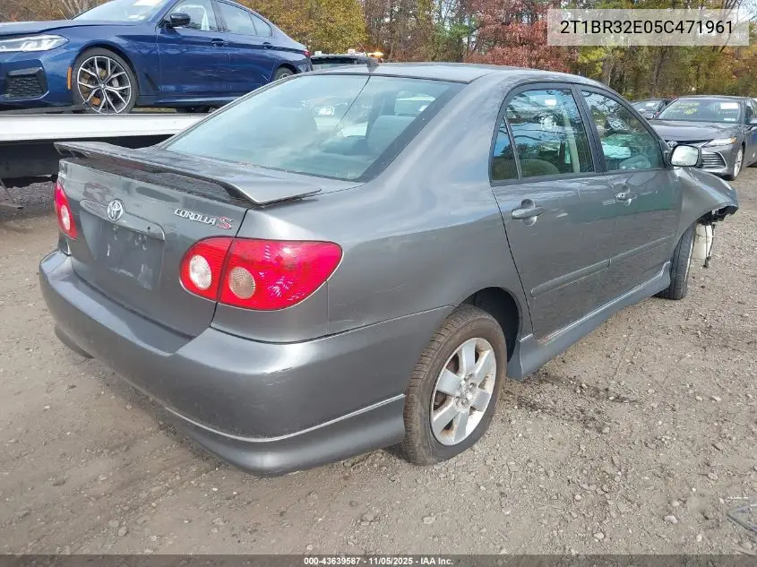 2T1BR32E05C471961 2005 Toyota Corolla S