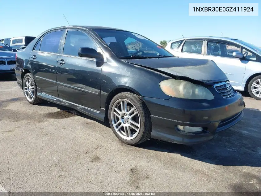 1NXBR30E05Z411924 2005 Toyota Corolla S