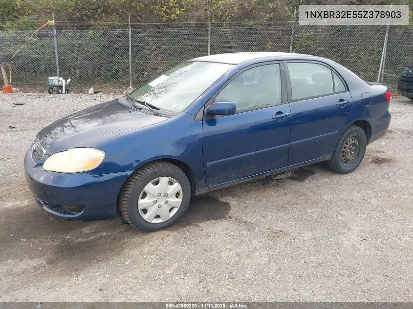 1NXBR32E55Z378903 2005 Toyota Corolla Le