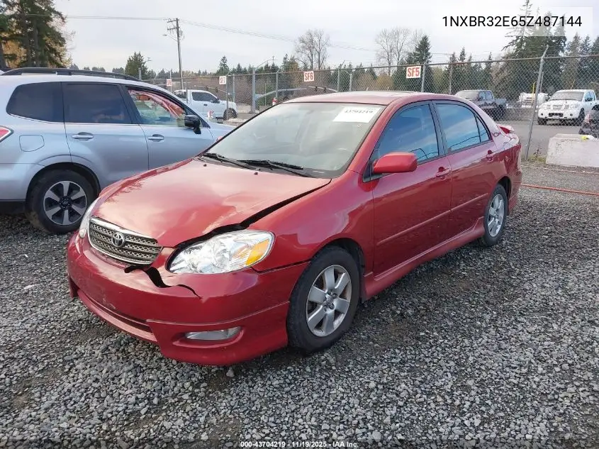 1NXBR32E65Z487144 2005 Toyota Corolla S