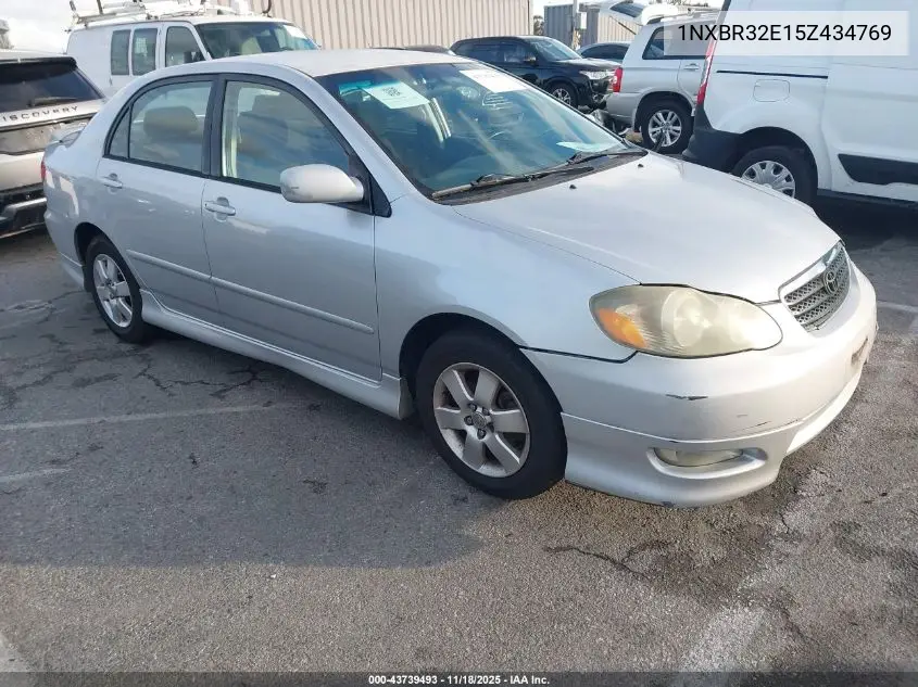 1NXBR32E15Z434769 2005 Toyota Corolla S