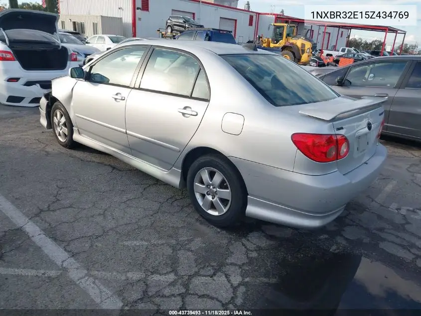 1NXBR32E15Z434769 2005 Toyota Corolla S
