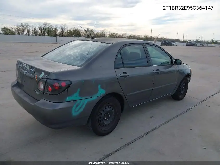 2T1BR32E95C364147 2005 Toyota Corolla Le