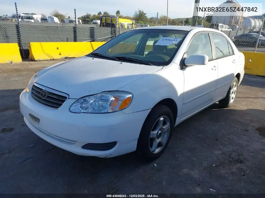 1NXBR32E65Z447842 2005 Toyota Corolla Le