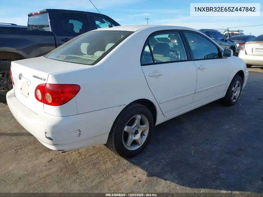 1NXBR32E65Z447842 2005 Toyota Corolla Le