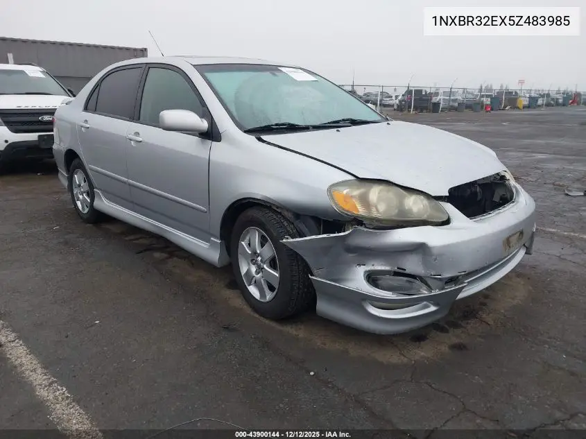 1NXBR32EX5Z483985 2005 Toyota Corolla S