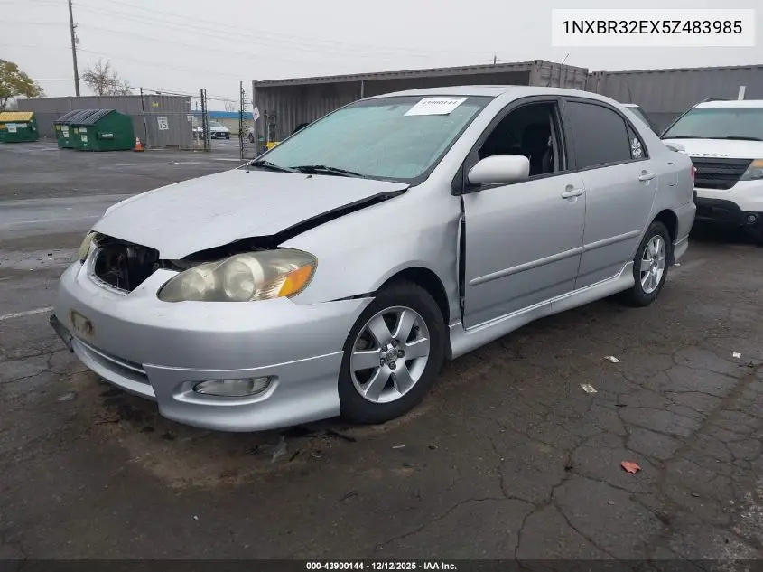 1NXBR32EX5Z483985 2005 Toyota Corolla S