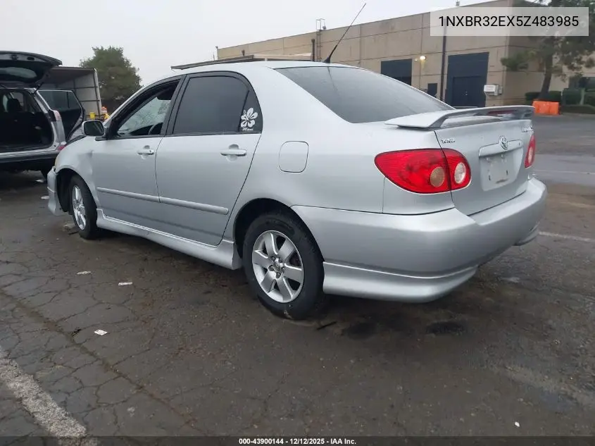 1NXBR32EX5Z483985 2005 Toyota Corolla S