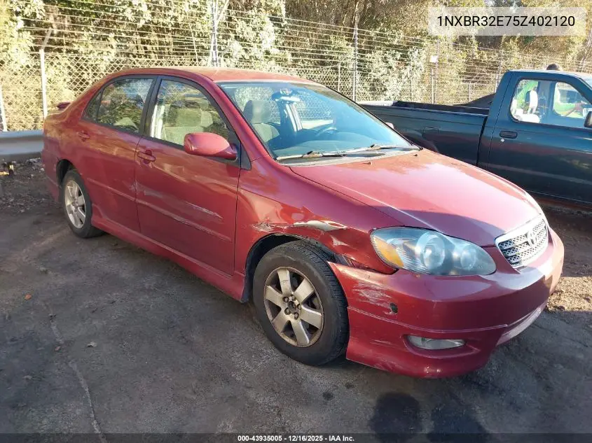 1NXBR32E75Z402120 2005 Toyota Corolla S