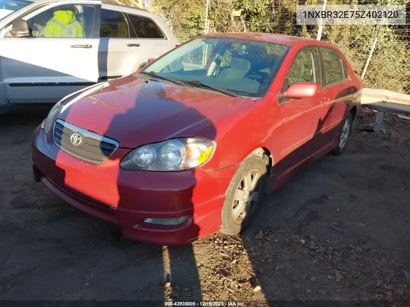 1NXBR32E75Z402120 2005 Toyota Corolla S