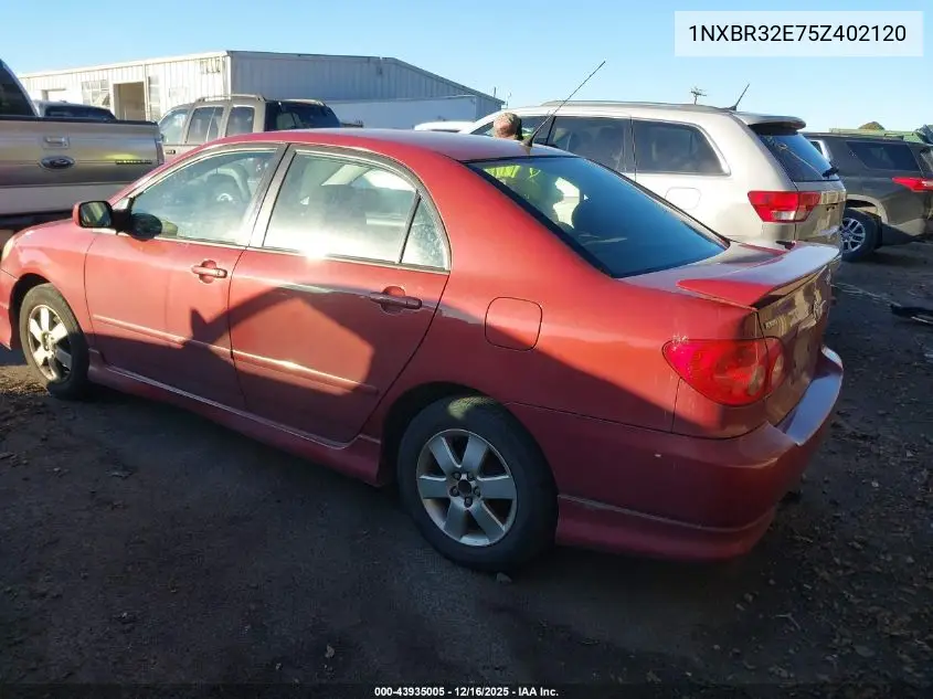 1NXBR32E75Z402120 2005 Toyota Corolla S