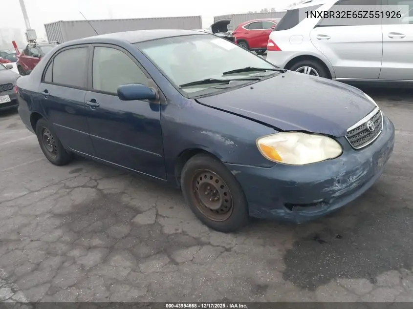 1NXBR32E65Z551926 2005 Toyota Corolla Le