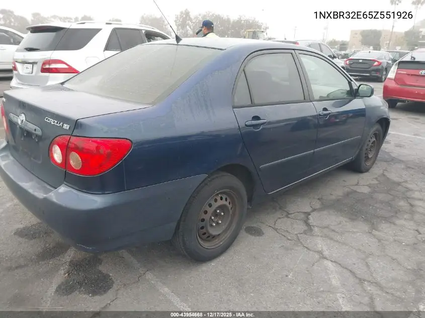 1NXBR32E65Z551926 2005 Toyota Corolla Le