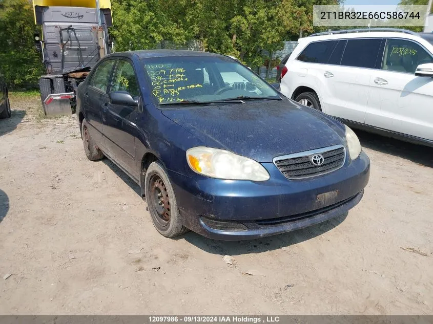 2006 Toyota Corolla Ce VIN: 2T1BR32E66C586744 Lot: 12097986