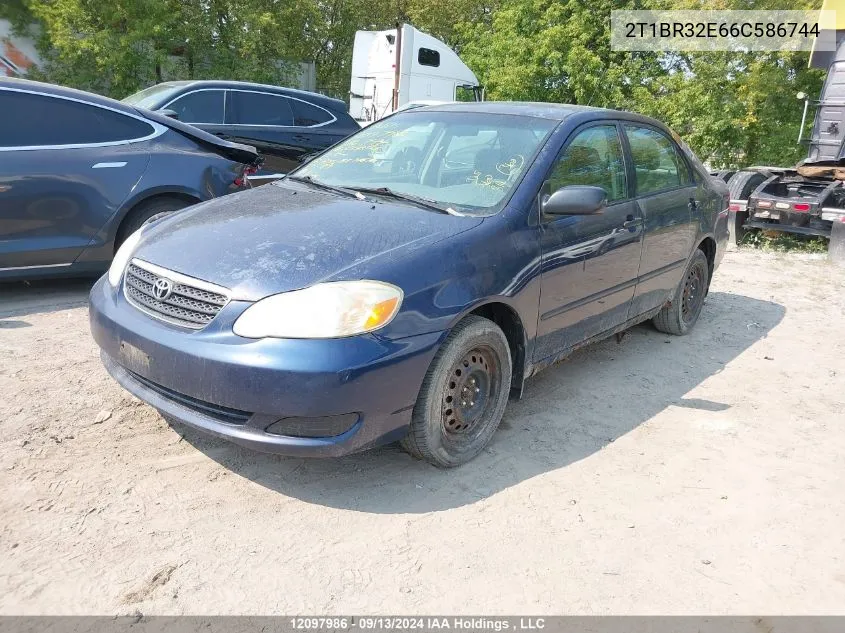 2006 Toyota Corolla Ce VIN: 2T1BR32E66C586744 Lot: 12097986