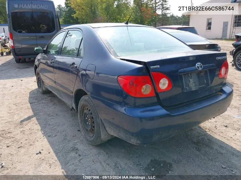 2006 Toyota Corolla Ce VIN: 2T1BR32E66C586744 Lot: 12097986