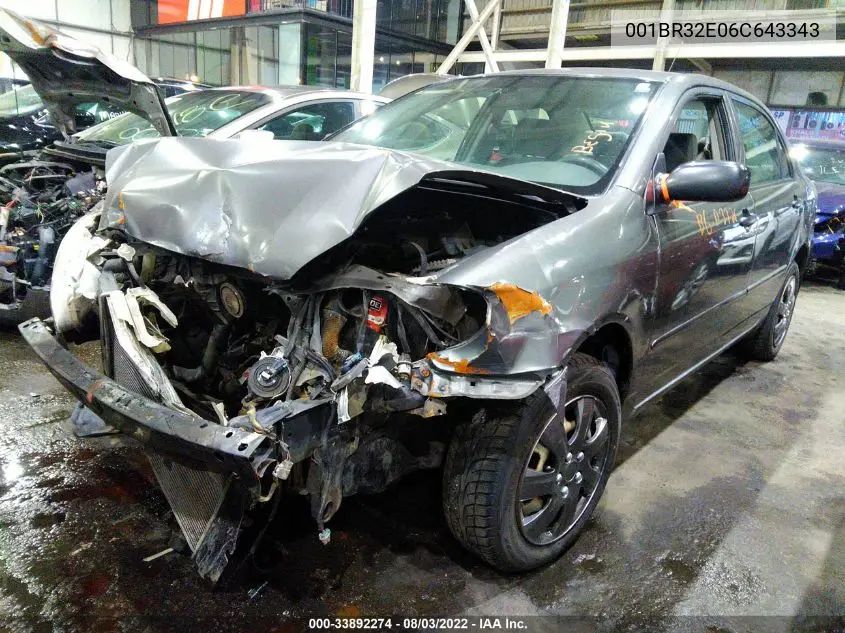 001BR32E06C643343 2006 Toyota Corolla Ce/S/Le