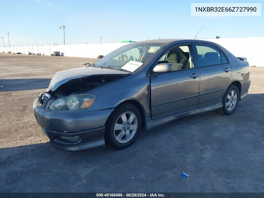 2006 Toyota Corolla S VIN: 1NXBR32E66Z727990 Lot: 40168498