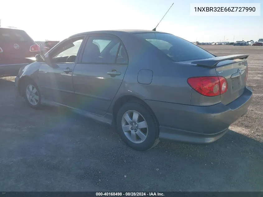 2006 Toyota Corolla S VIN: 1NXBR32E66Z727990 Lot: 40168498