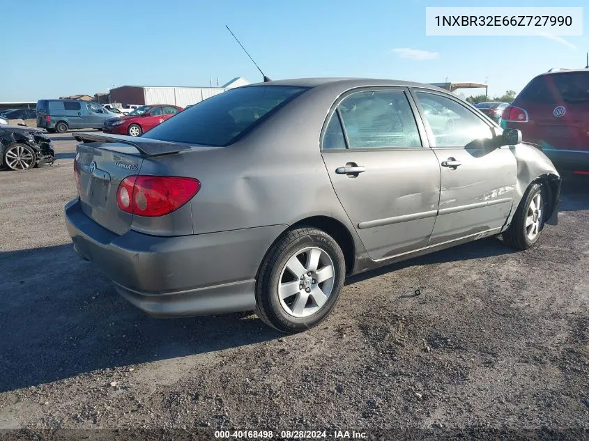 2006 Toyota Corolla S VIN: 1NXBR32E66Z727990 Lot: 40168498