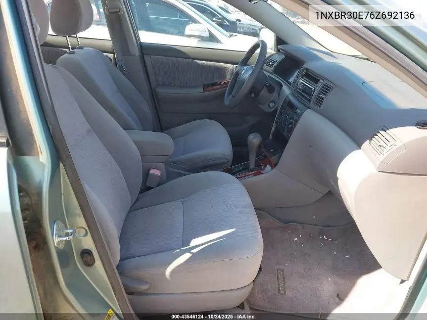 1NXBR30E76Z692136 2006 Toyota Corolla Le