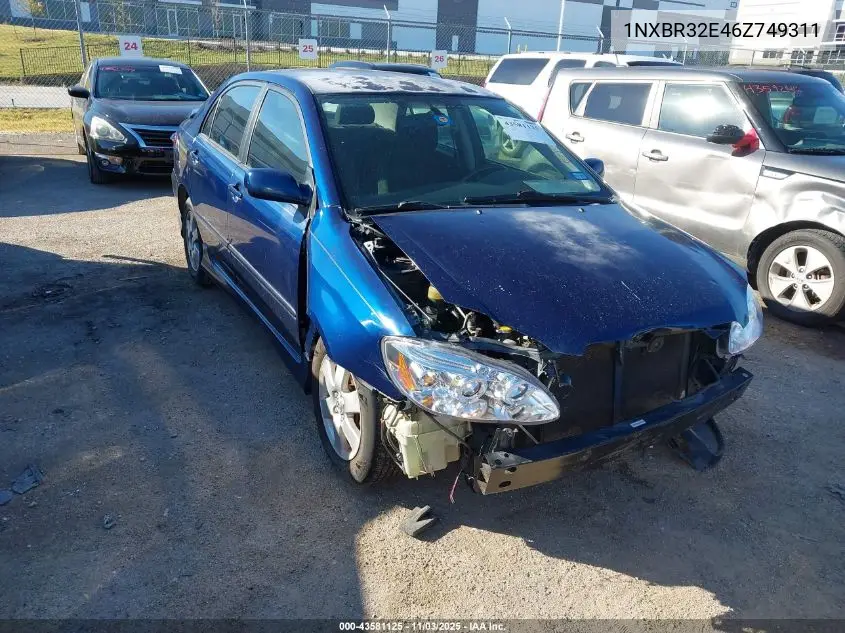 1NXBR32E46Z749311 2006 Toyota Corolla S