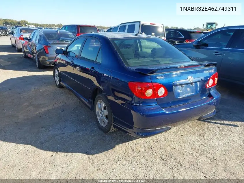 1NXBR32E46Z749311 2006 Toyota Corolla S