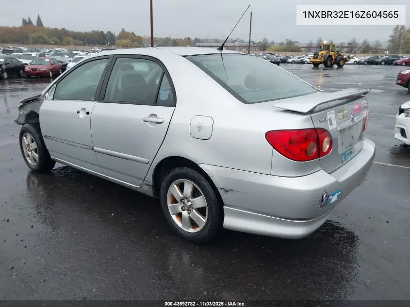 1NXBR32E16Z604565 2006 Toyota Corolla S
