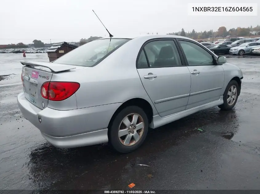 1NXBR32E16Z604565 2006 Toyota Corolla S