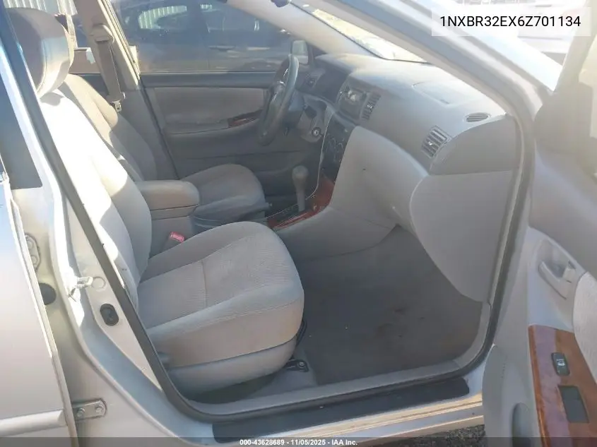 1NXBR32EX6Z701134 2006 Toyota Corolla Le