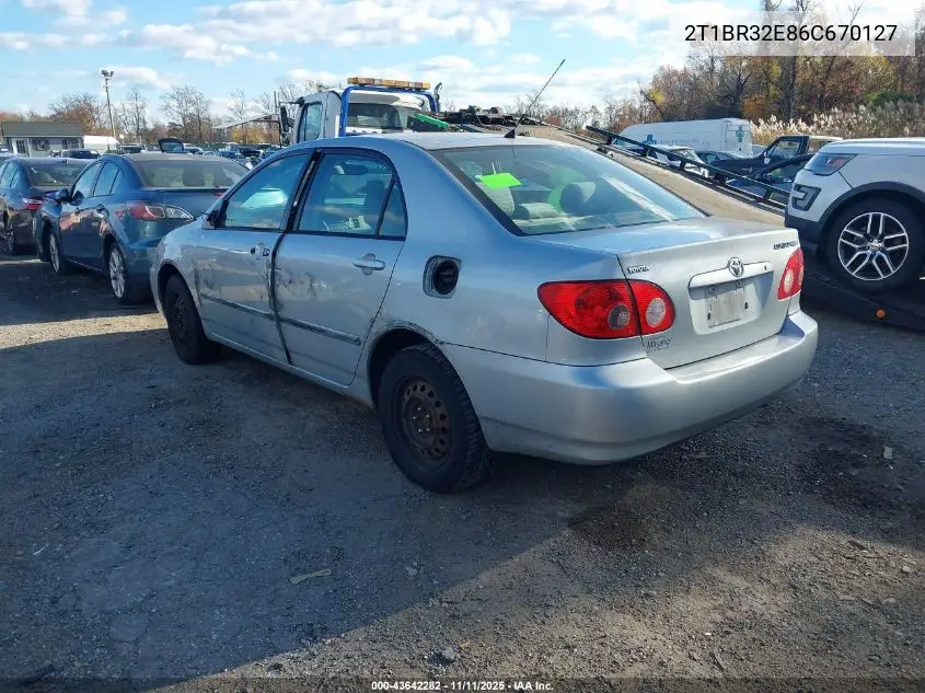 2T1BR32E86C670127 2006 Toyota Corolla Le